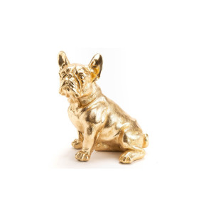 2023 - Bulldog assis doré 