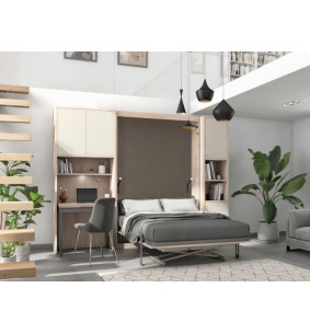 SMART - Armoire lit vertical avec bureau  2