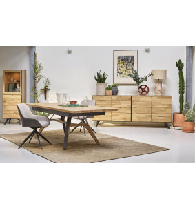 KAPLA - Colonne 1 porte bois 1 porte verre avec éclairage  2