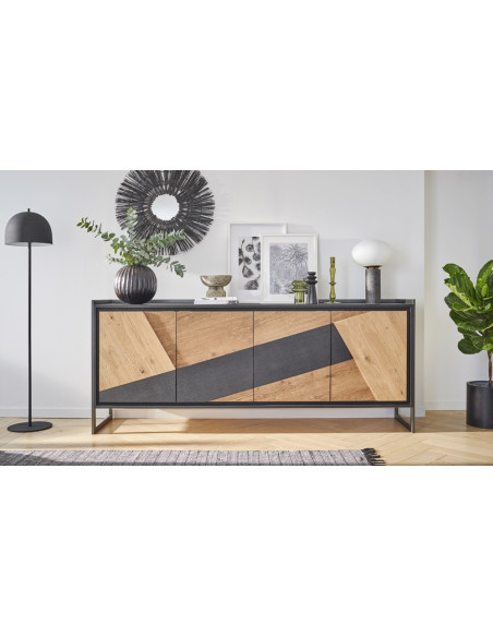 GRAFFIK - Enfilade 4 portes bois   