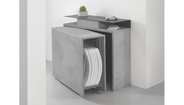 ARCHI - Console extensible et 6 chaises pliables 