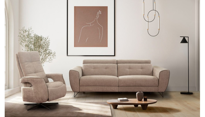 OLIVIA - Fauteuil relaxation électrique pivotant taille S  