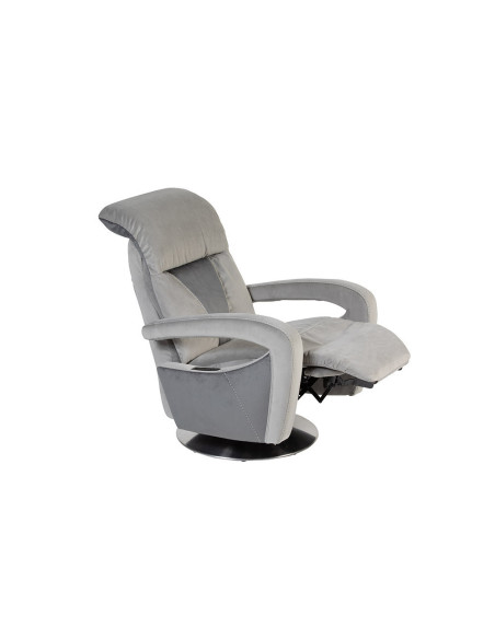 Relaxation - Fauteuil pivotant relaxation électrique 2 moteurs, pied bois 