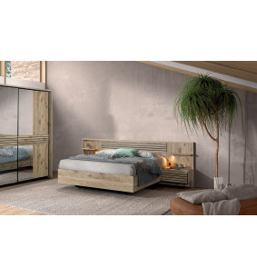 Anya - Lit 140 cm avec paroi et chevets 