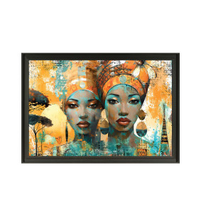 Romaric - Tableau 2 africaines turquoises 