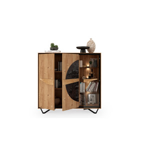 Escale - Vitrine 3 portes avec éclairage  