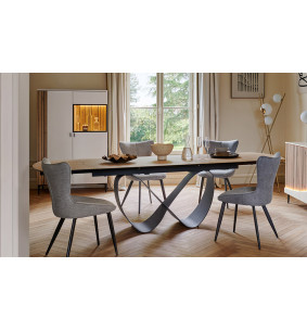 Topaze - Table plateau céramique extensible 