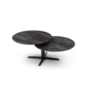 Hita - Table basse 2 plateaux pivotants 