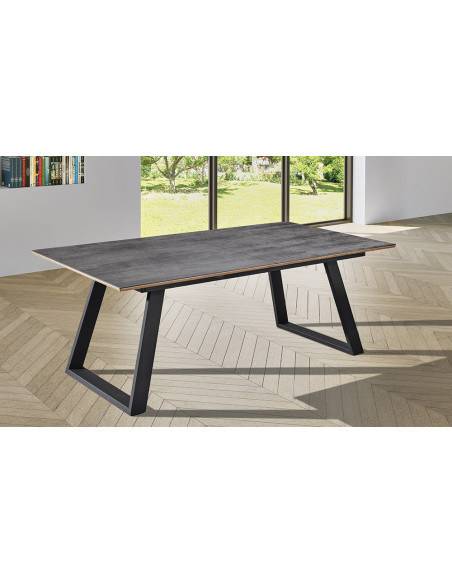 Salto  - Table plateau céramique extensible 