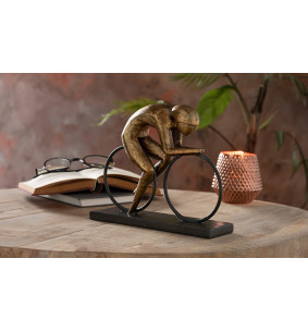 Cycliste - Figurine sur socle 