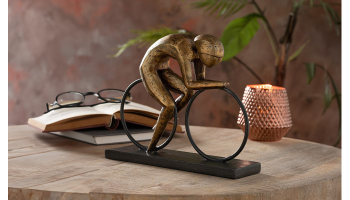 Cycliste - Figurine sur socle 