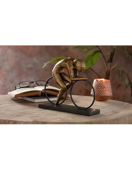 Cycliste - Figurine sur socle 