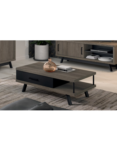 Etna - Table basse 1 tiroir 1 niche 