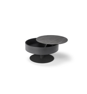 Circle - Table basse ronde avec coffre de rangement 
