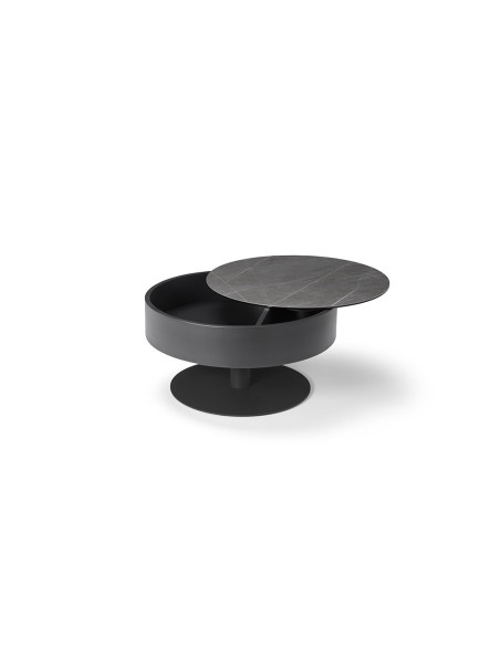 Circle - Table basse ronde avec coffre de rangement 
