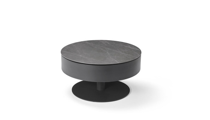 Circle - Table basse ronde avec coffre de rangement 