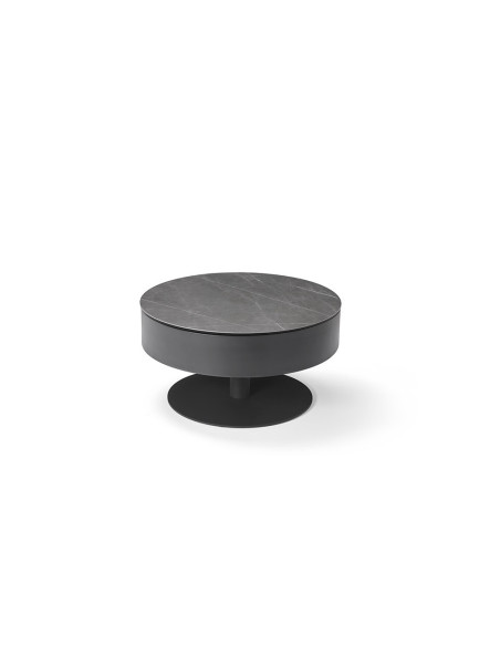 Circle - Table basse ronde avec coffre de rangement 