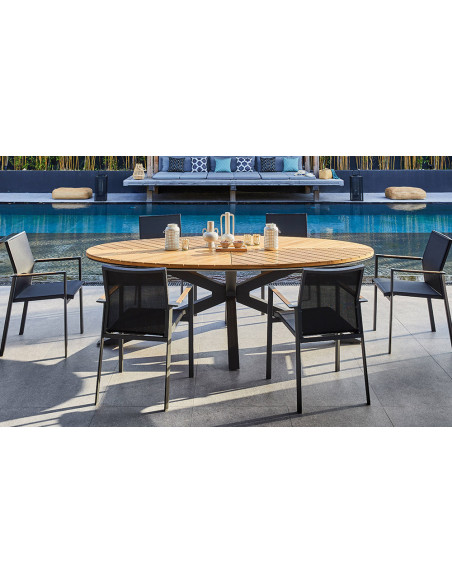 Eronne - Table de repas outdoor ovale 