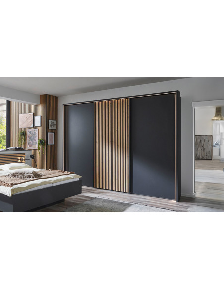 Colorado - Armoire 3 portes coulissantes avec éclairage 