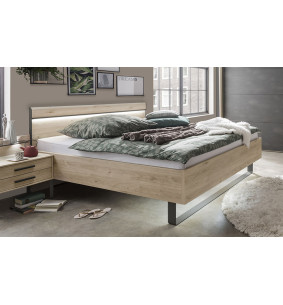 Liège - Lit pour couchage 140x190 pieds luge avec éclairage 